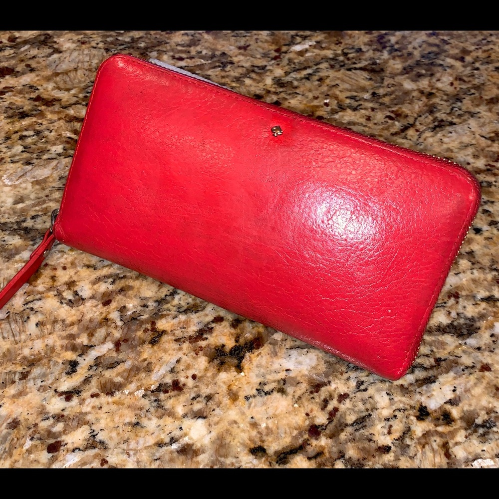 Kate Spade Red Zip Around Wallet